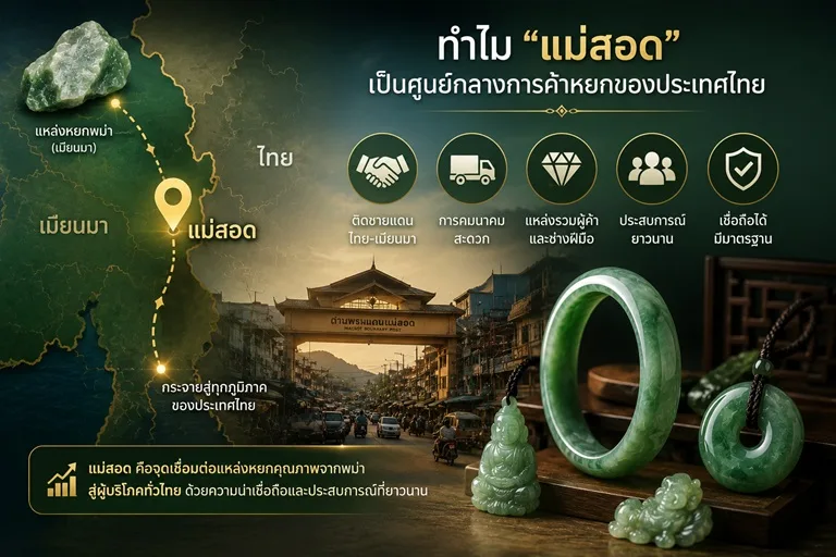 ทำไมแม่สอดเป็นศูนย์กลางการค้าหยกของประเทศไทย