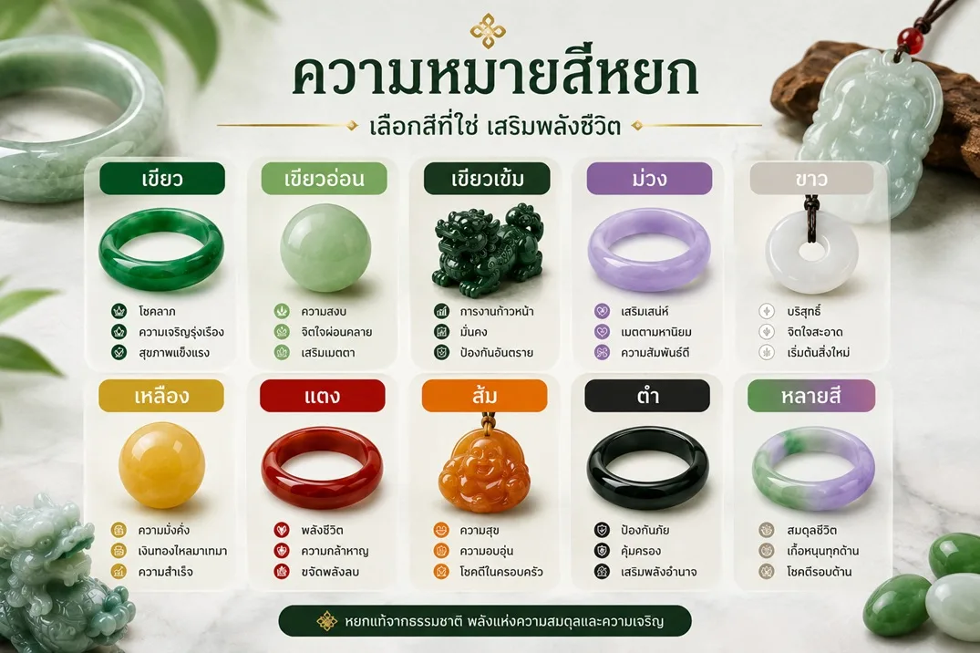 สีหยกแต่ละสีมีความหมายอะไร คู่มือสีหยกฉบับสมบูรณ์