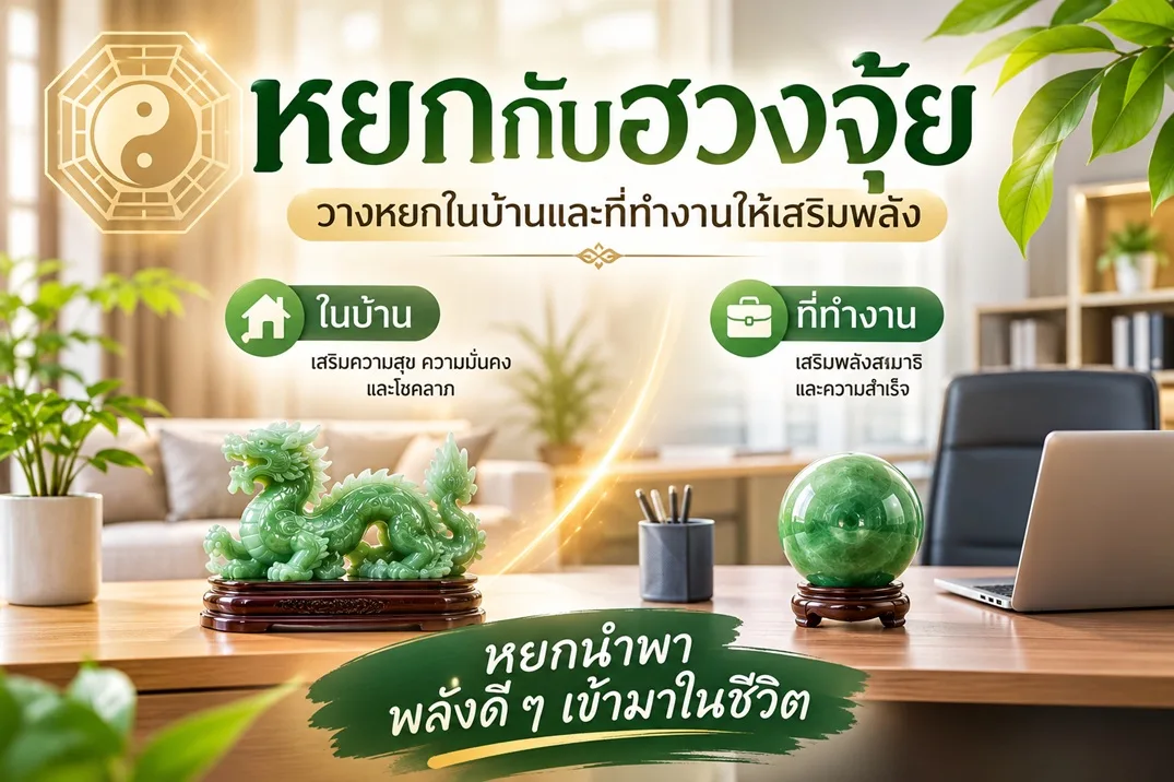 หยกกับฮวงจุ้ย วางหยกในบ้านและที่ทำงานให้เสริมพลัง